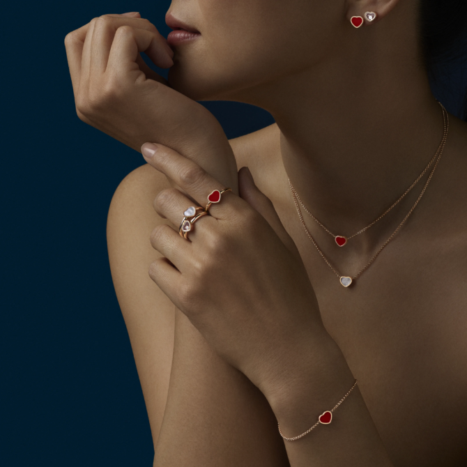 My Happy Hearts Necklace, Ethical Rose Gold