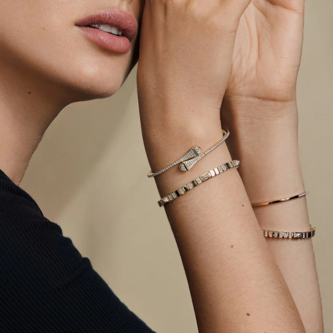 Cleo Full Diamond Midi Slip-On Bracelet