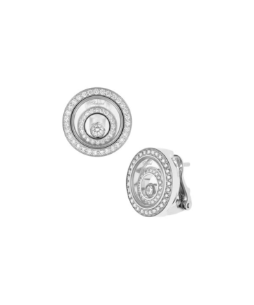 Happy Spirit Earrings, Ethical White Gold, Diamonds