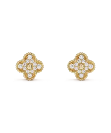 Vintage Alhambra Earrings (Diamond)
