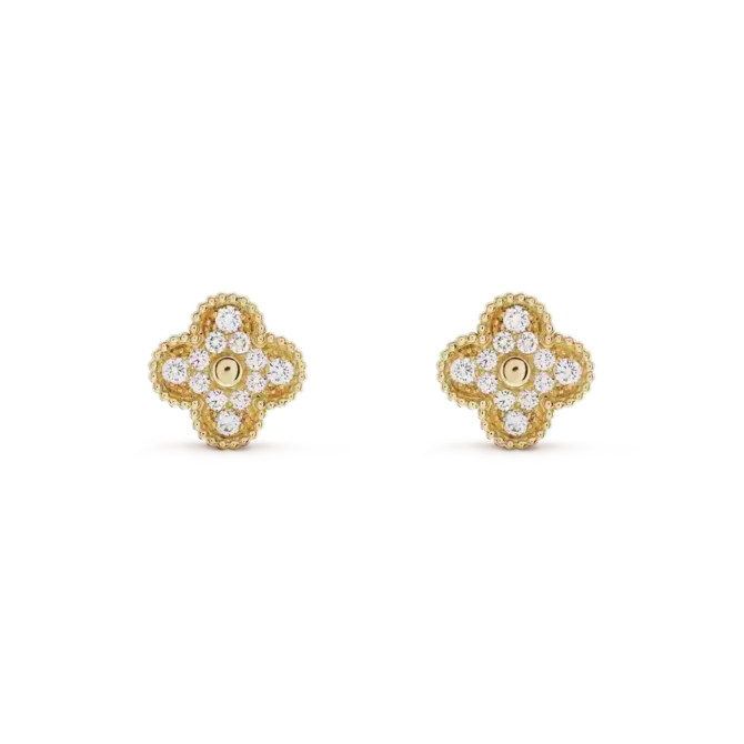 Vintage Alhambra Earrings (Diamond)