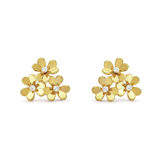 Frivole Earrings, 3 Flowers, Mini Model