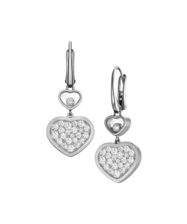 Happy Hearts Earrings, Ethical Gold, Diamonds