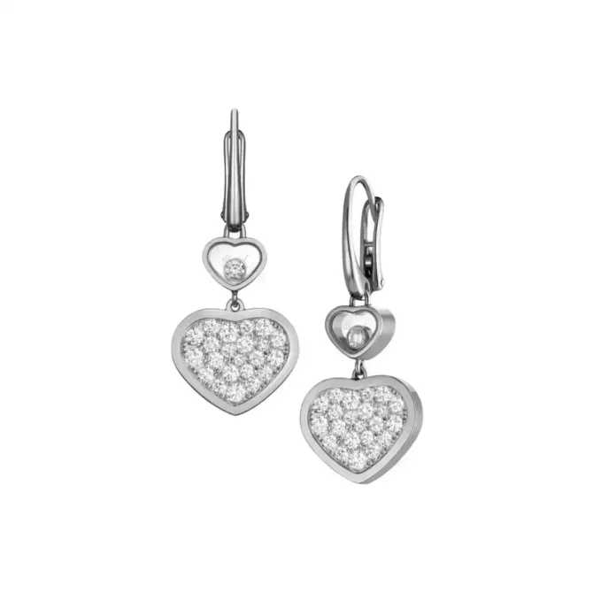 Happy Hearts Earrings, Ethical Gold, Diamonds