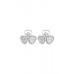Happy Hearts Wings Earrings, White Gold, Diamonds