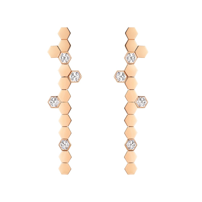 Bee de Chaumet Earrings Rose Gold, Diamonds