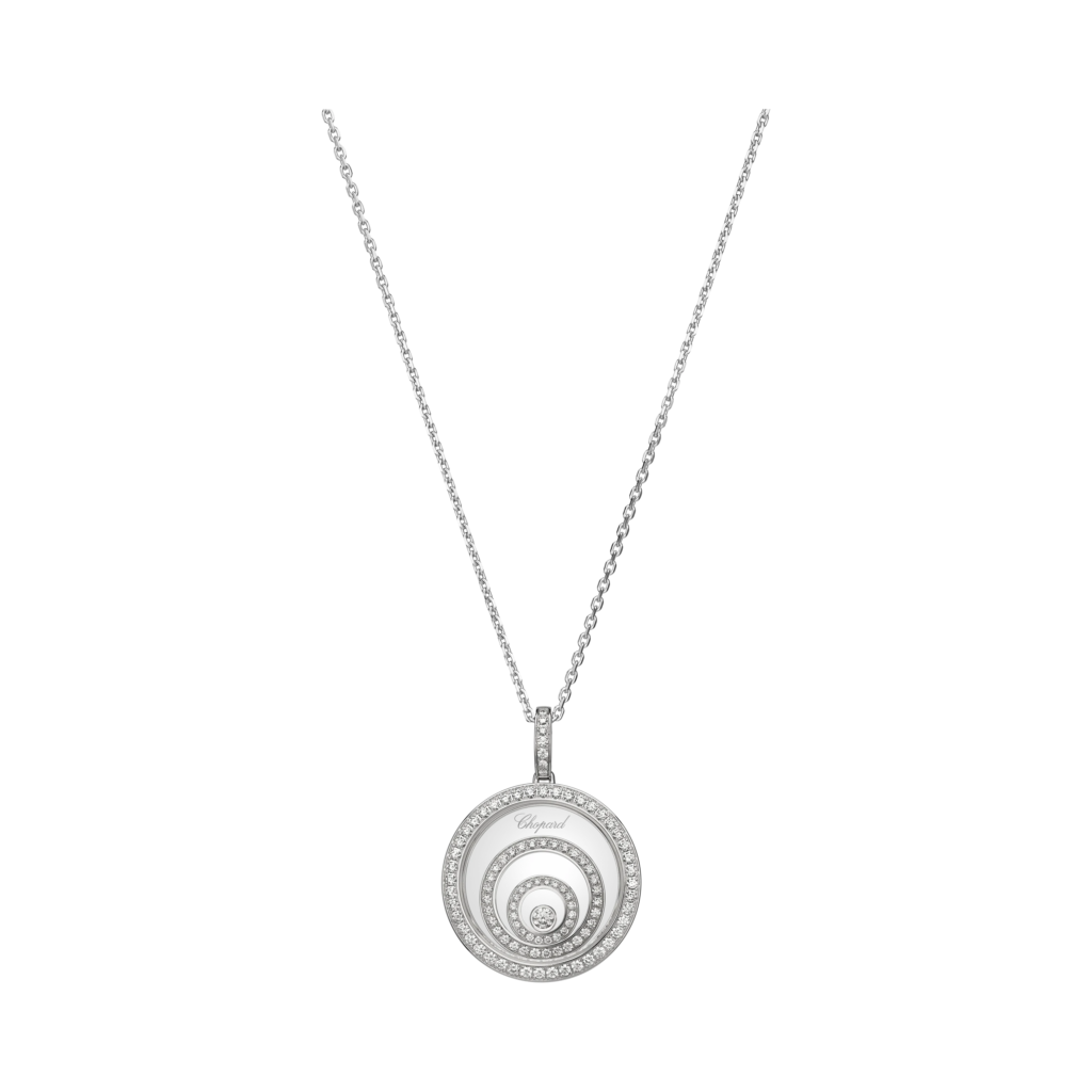 Happy Spirit Pendant, Ethical White Gold, Diamonds