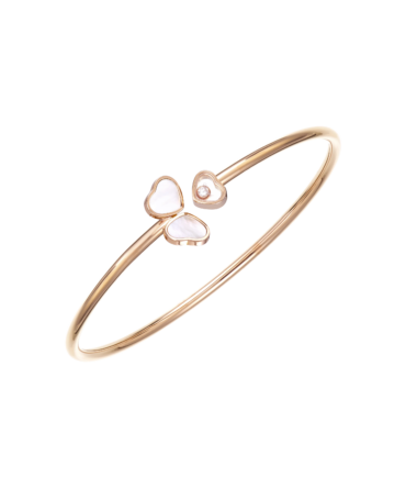 Happy Hearts Wings Bangle, Ethical Rose Gold, Diamond