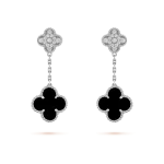 Magic Alhambra Earrings, 2 Motif, Diamonds