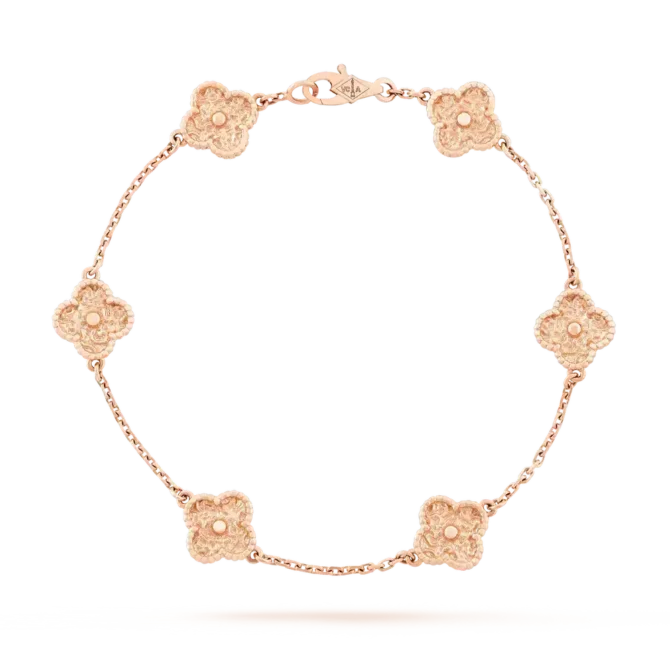 Sweet Alhambra Bracelet, 6 Motifs (Rose Gold)