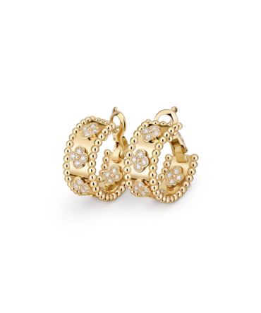 Perlée Clovers Hoop Earrings