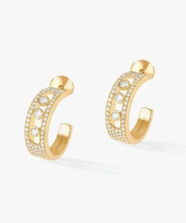 Move Joaillerie MM Paved Hoop Earrings