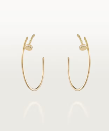 Juste Un Clou Hoop Earrings, Large Model, Diamonds