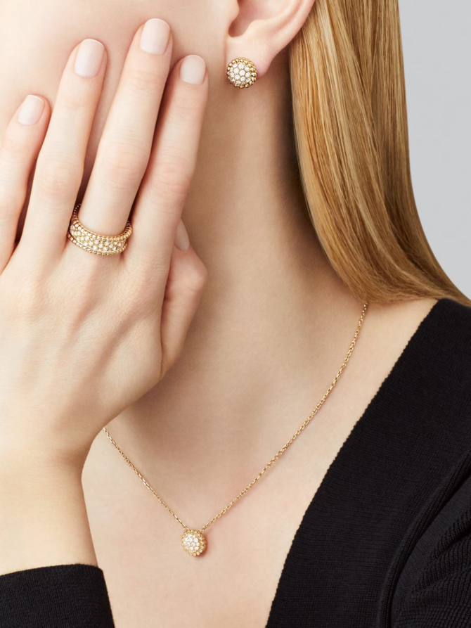 Perlée Diamonds Ring, 3 Rows