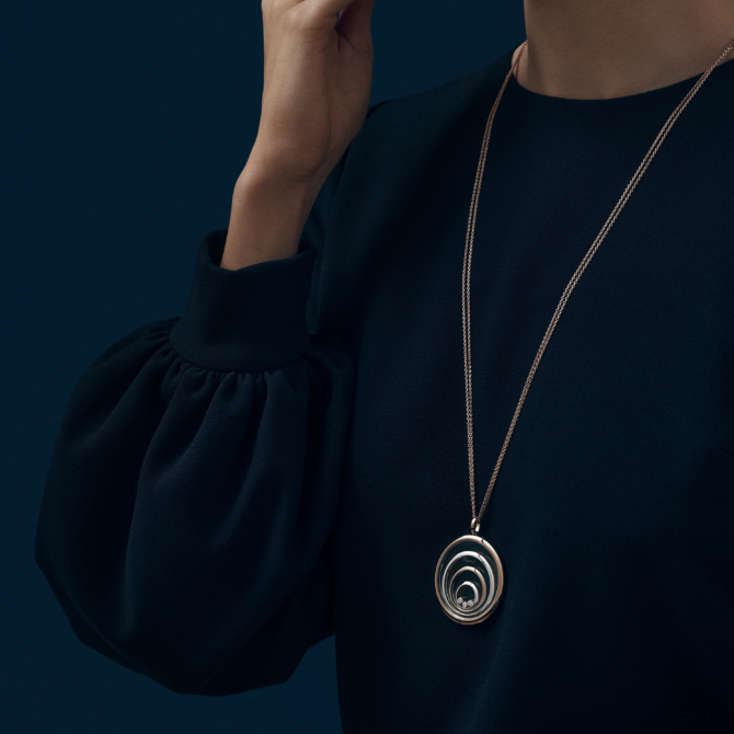 Happy Spirit Pendant, Ethical Rose Gold, Ethical White Gold,  Diamonds
