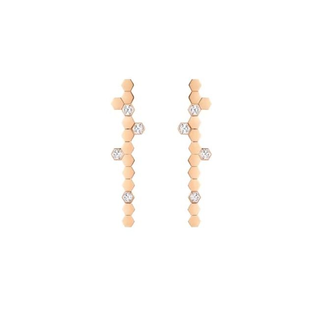 Bee de Chaumet Earrings Rose Gold, Diamonds