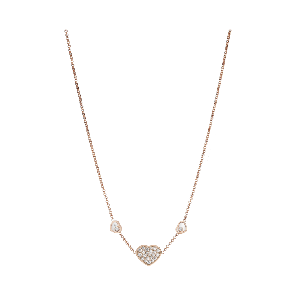 Happy Hearts Necklace, Diamonds