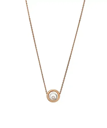 Happy Spirit Necklace, Ethical Rose Gold, Ethical White Gold, Diamond