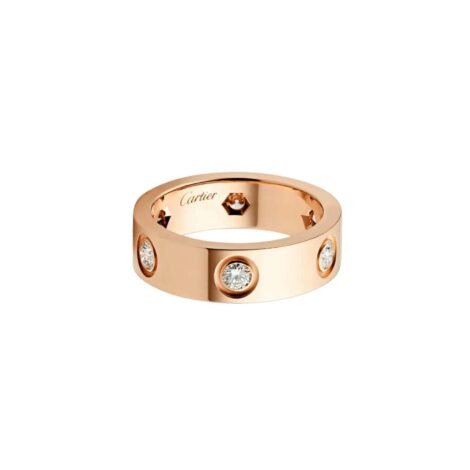 Love Ring, Classic Model, 6 Diamonds