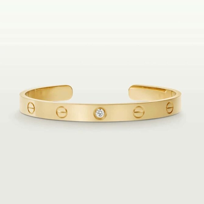 Love Bracelet, Open, Classic Model, 1 Diamond