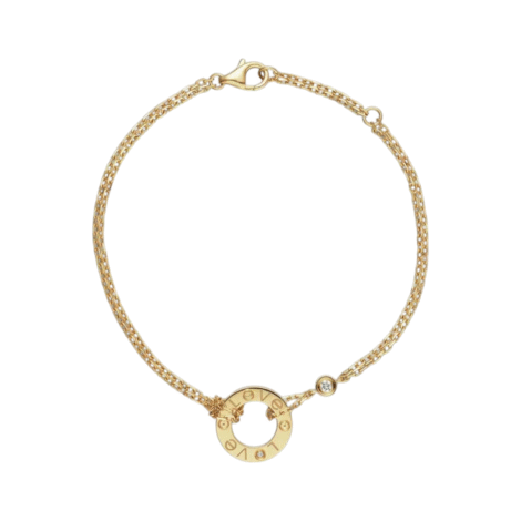Love Bracelet, On Chain,  2 Diamonds