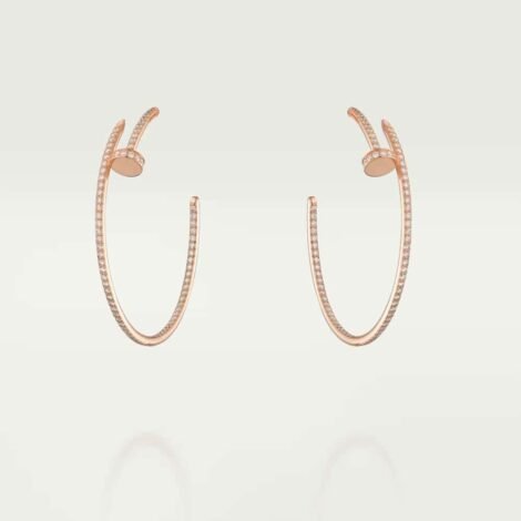 Juste Un Clou Hoop Earrings, Large Model, Paved