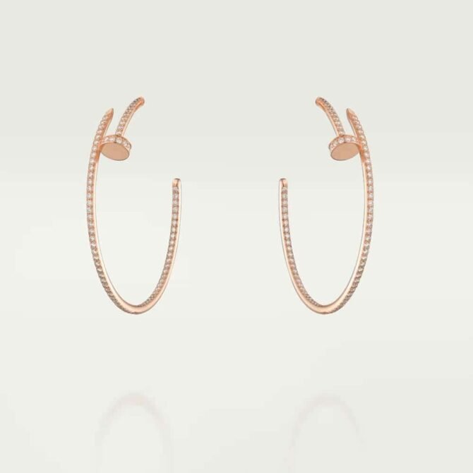 Juste Un Clou Hoop Earrings, Large Model, Paved