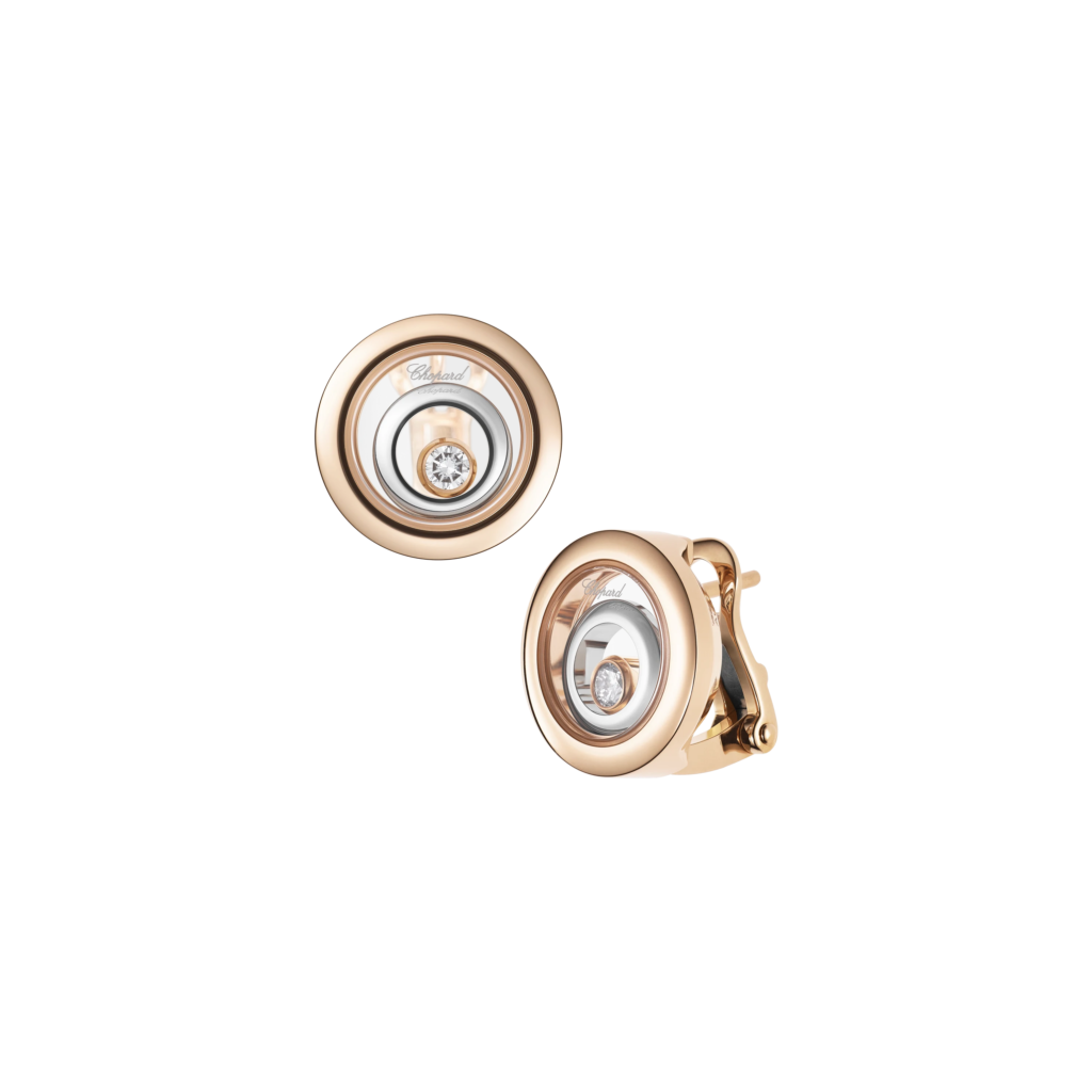 Happy Spirit Earrings,  Ethical Rose Gold, Ethical White Gold, Diamonds