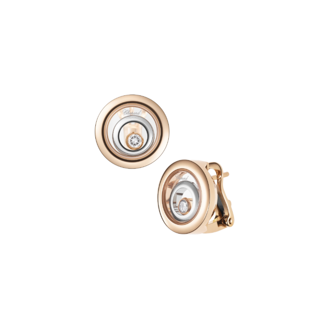Happy Spirit Earrings,  Ethical Rose Gold, Ethical White Gold, Diamonds