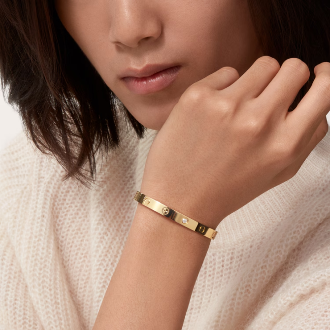 Love Bracelet, Open, Classic Model, 1 Diamond