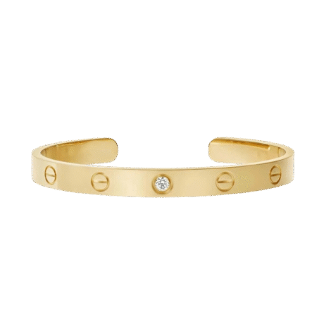 Love Bracelet, Open, Classic Model, 1 Diamond