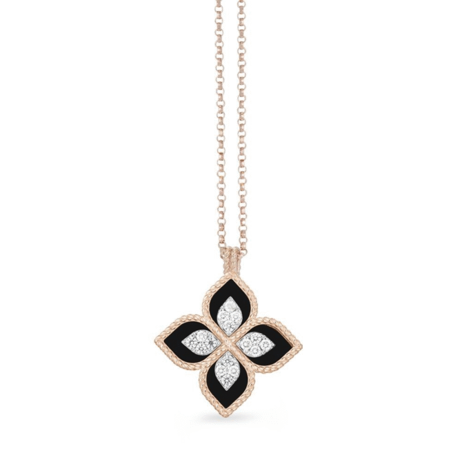 Princess Flower Pendant with Diamonds