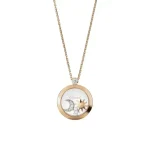 Happy Sun, Moon and Stars Pendant, Diamonds