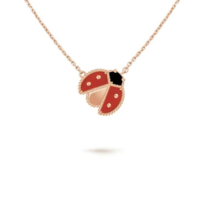 Lucky Spring Pendant, Open Wings Ladybug
