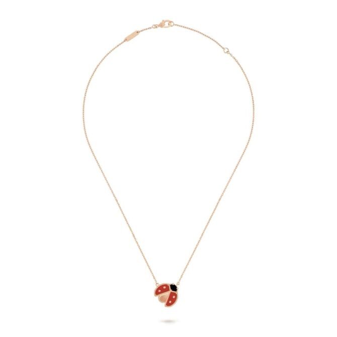 Lucky Spring Pendant, Open Wings Ladybug