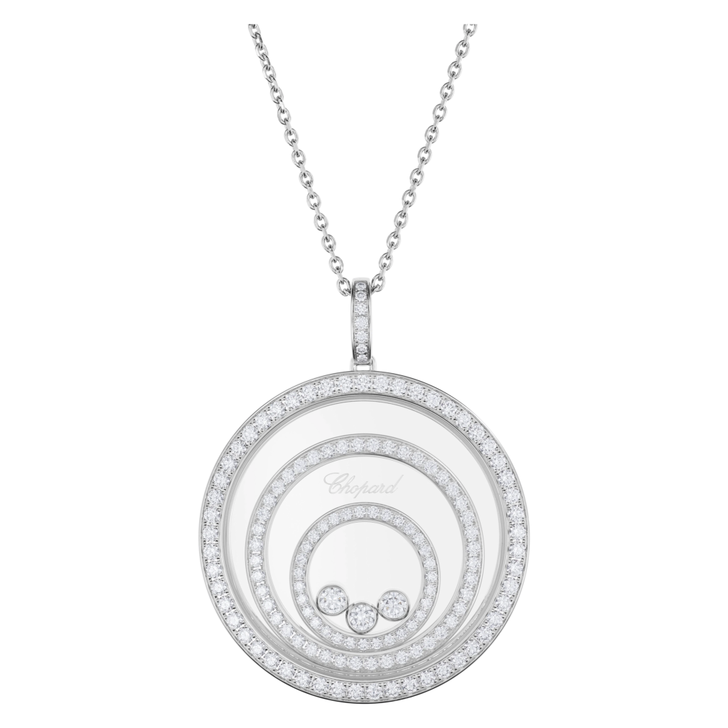 Happy Spirit Pendant, Ethical White Gold, Diamonds