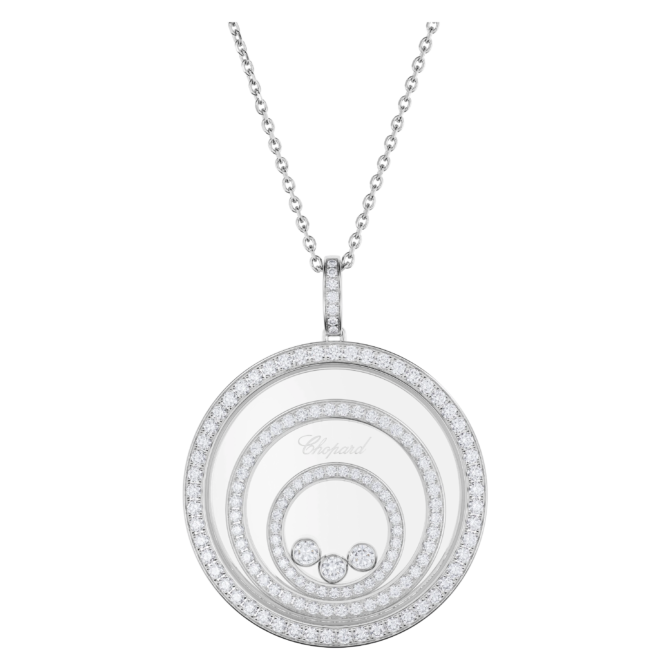Happy Spirit Pendant, Ethical White Gold, Diamonds