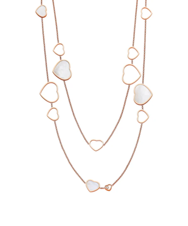 Happy Hearts Sautoir Necklace, Ethical Rose Gold