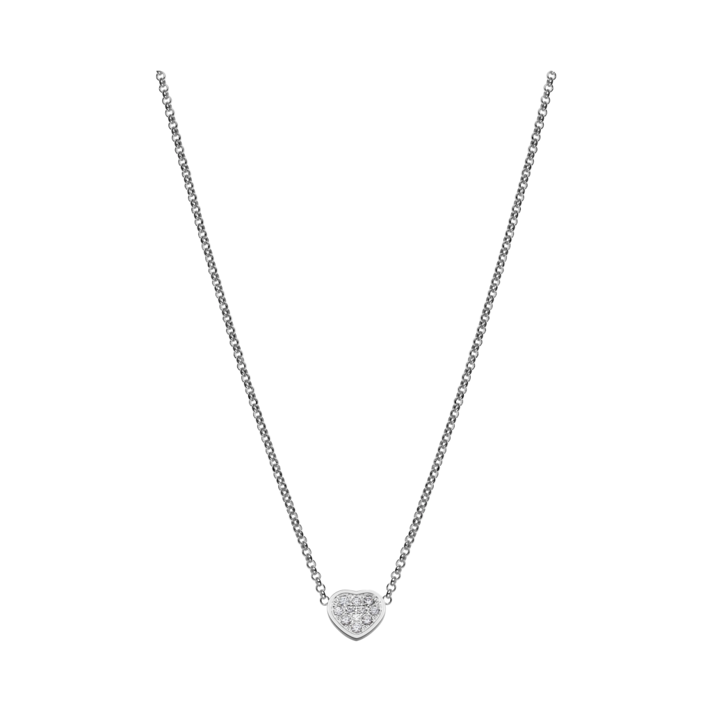 My Happy Hearts Necklace, Ethical White Gold, Diamonds