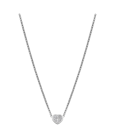 My Happy Hearts Necklace, Ethical White Gold, Diamonds