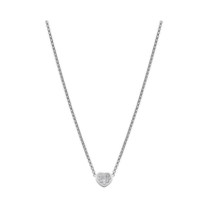 My Happy Hearts Necklace, Ethical White Gold, Diamonds