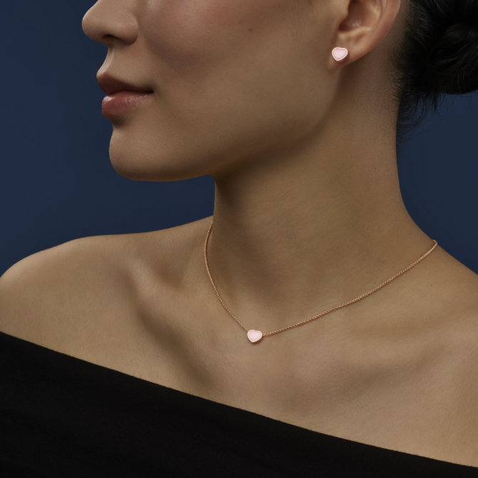 My Happy Hearts Single Earring, Ethical Rose Gold
