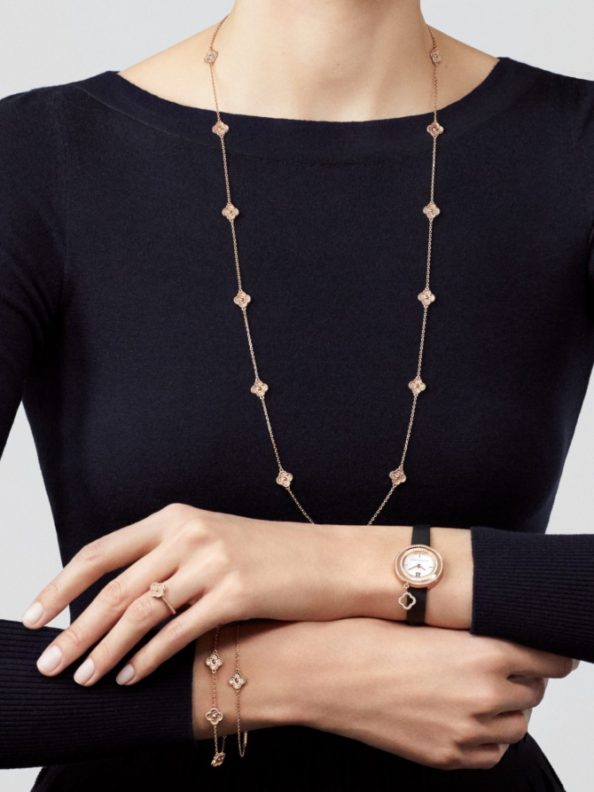 Sweet Alhambra Bracelet, 6 Motifs (Rose Gold)