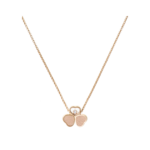Happy Hearts Wings Necklace, Ethical Rose Gold, Diamond