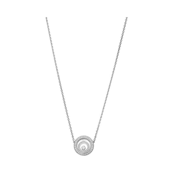 Happy Spirit Necklace, Ethical White Gold, Diamonds