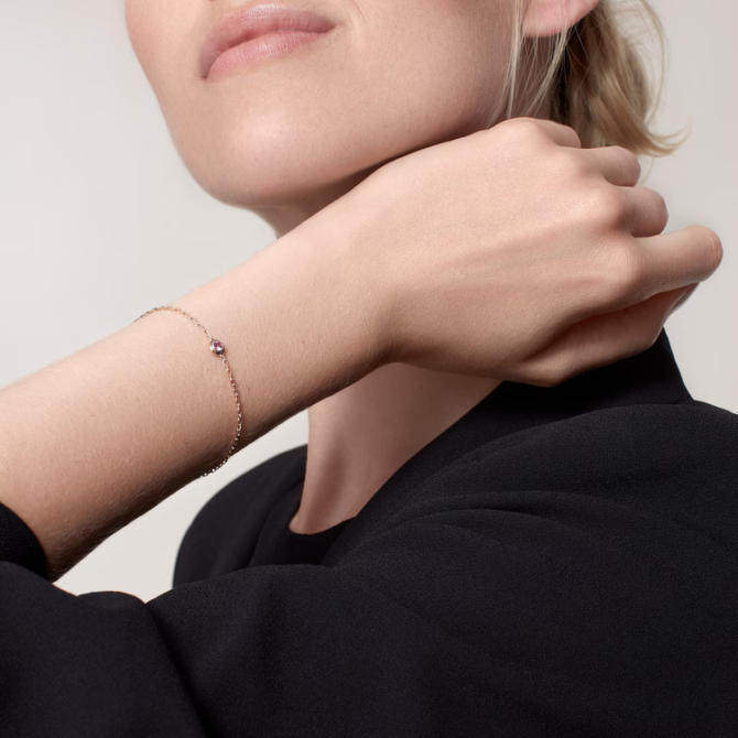 Cartier d'Amour Bracelet ( Rose Gold, Pink Sapphire )
