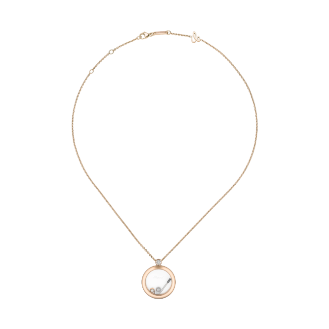 Happy Golf Pendant, Ethical Rose Gold, Diamonds