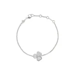 Happy Hearts Wings Bracelet, White Gold, Diamonds