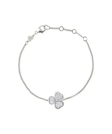 Happy Hearts Wings Bracelet, White Gold, Diamonds