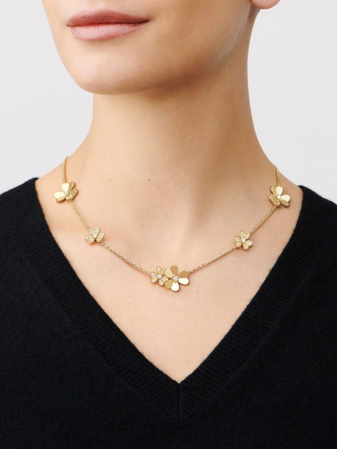 Frivol Necklace, 9 Flowers